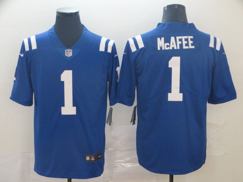 Men Indianapolis Colts 1 Mcafee Blue Nike Vapor Untouchable Limited Player NFL Jerseys